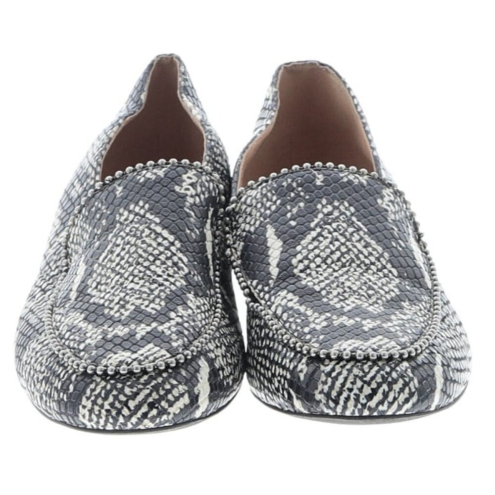 Coach Harper Snake Print Studded Loafers size 7.5b snakeskin gray black - Picture 3 of 8